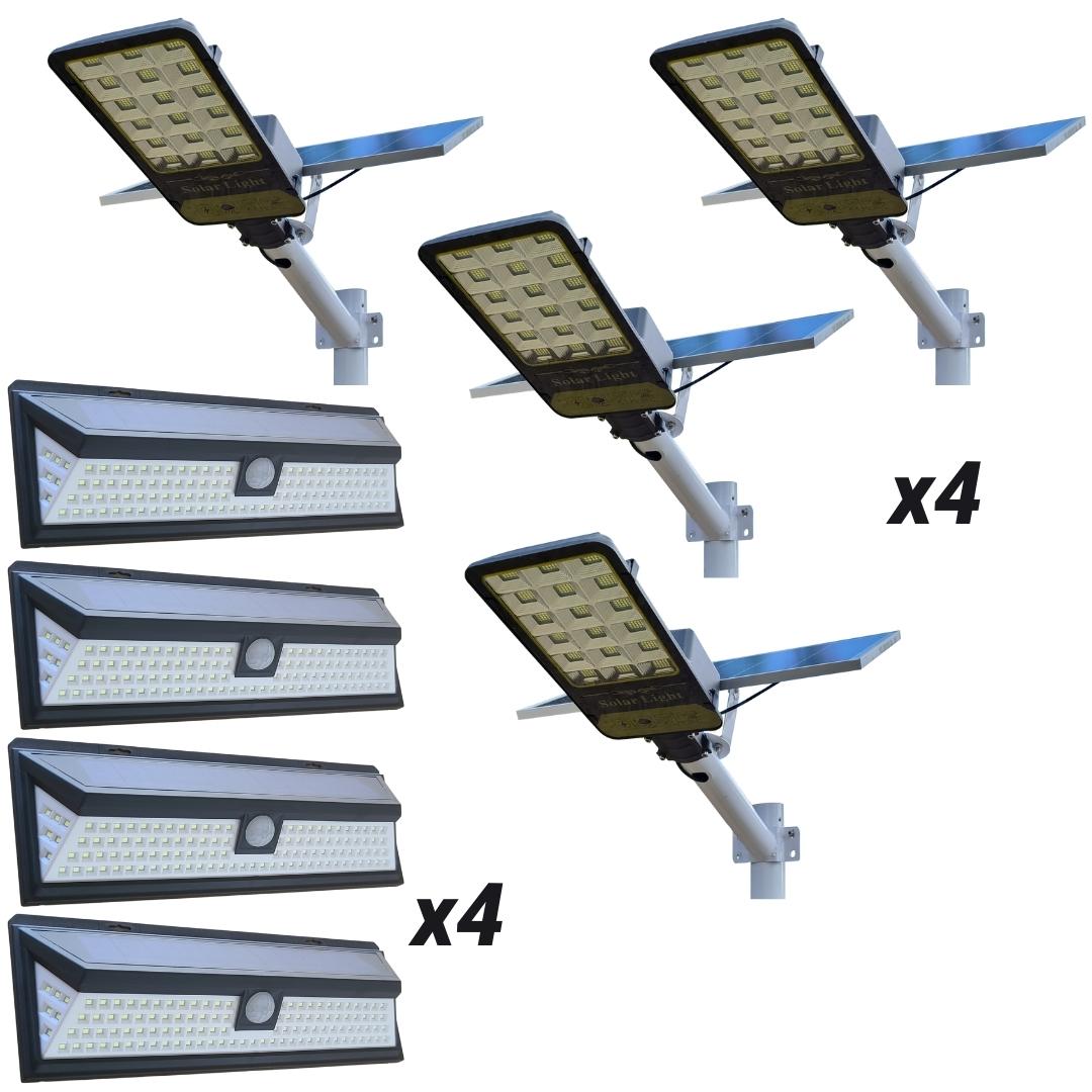 4 500W Solar Street Lights + 4 118 LED Solar Lights homeandlighting.co