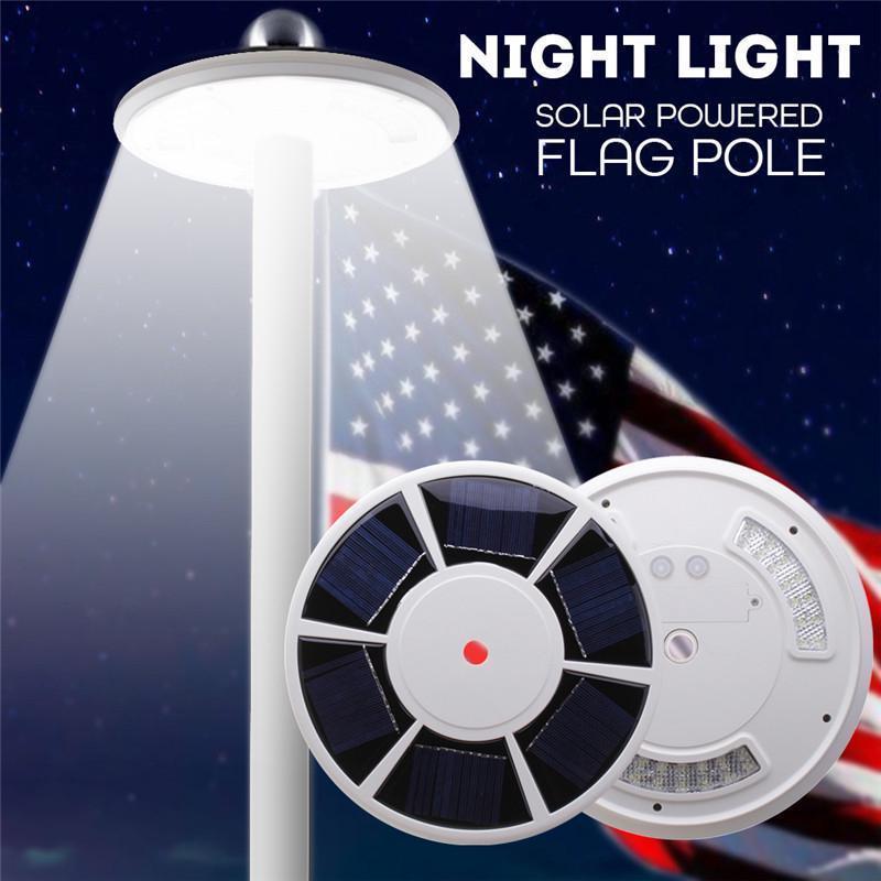 42 LED Outdoor Solar Power Flag Pole Lights homeandlighting