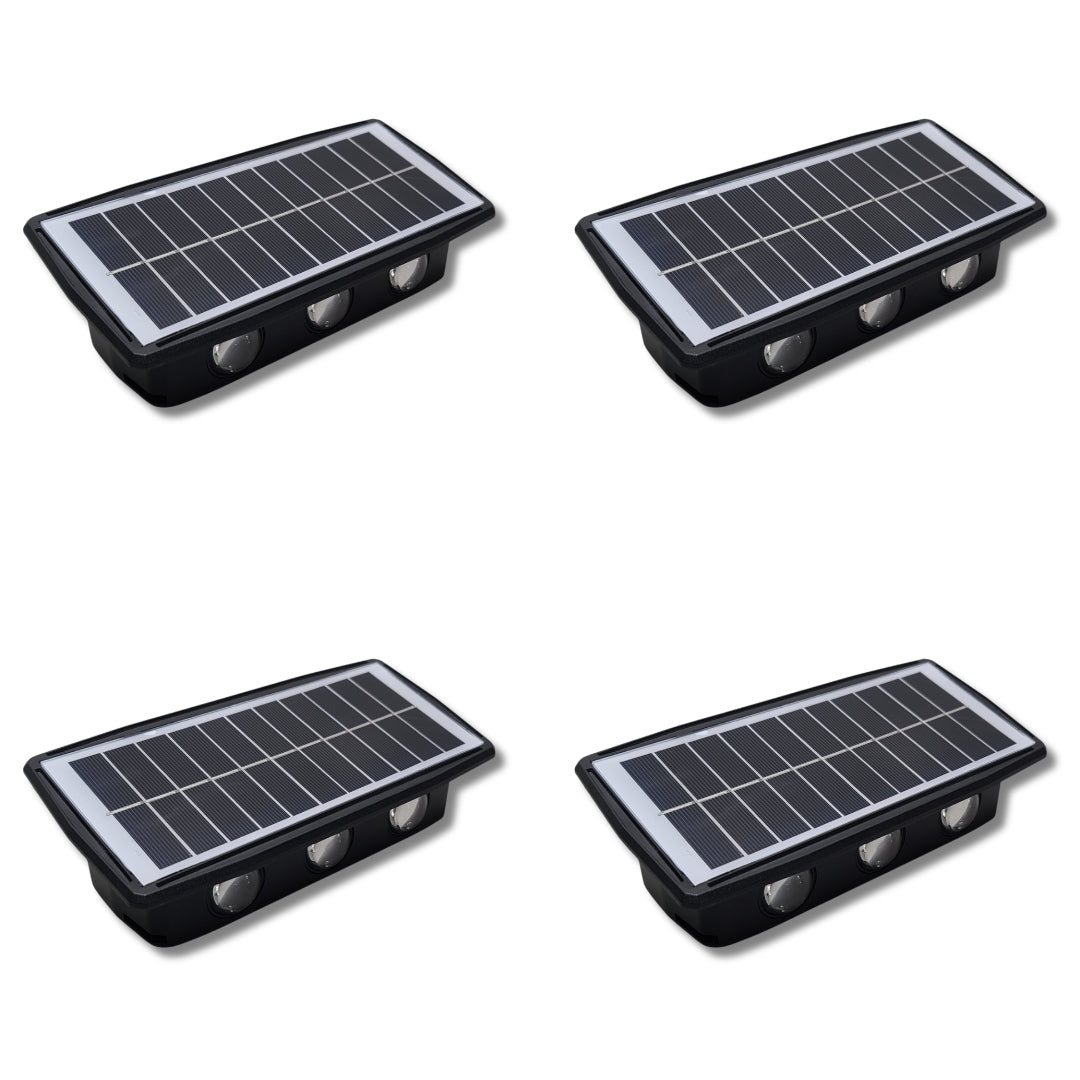 6 LED Solar Wall Light 1000 Lumens