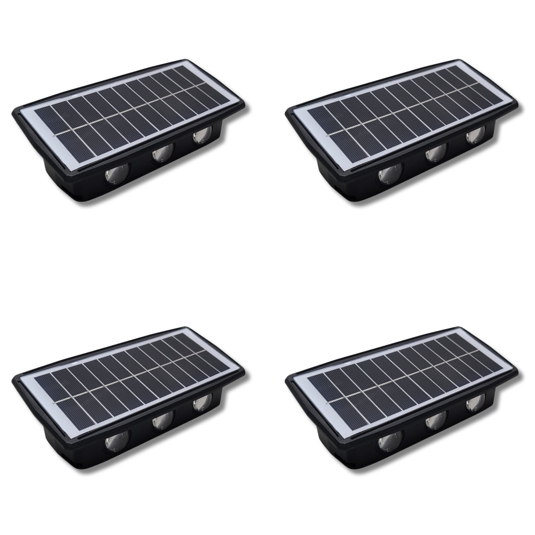 6 LED Solar Power Wall Lights for backyard solar light