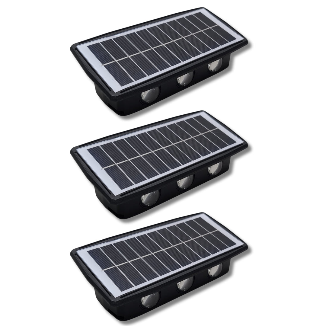 6 LED Solar Wall Light 1000 Lumens