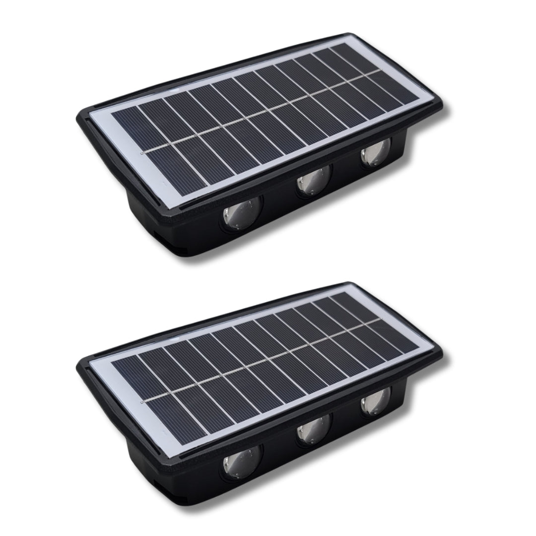 6 LED Solar Wall Light 1000 Lumens