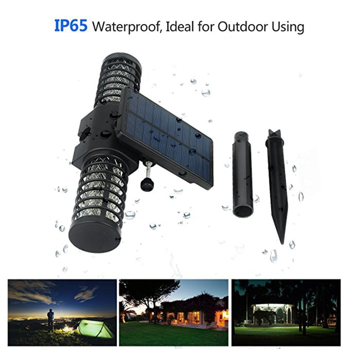 Solar Mosquito Killer UV LED Lamp for garden lights