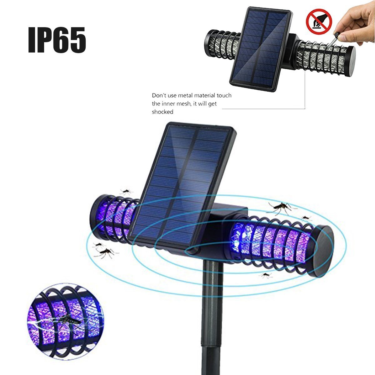 Solar Mosquito Killer UV LED Lamp for garden lights solar